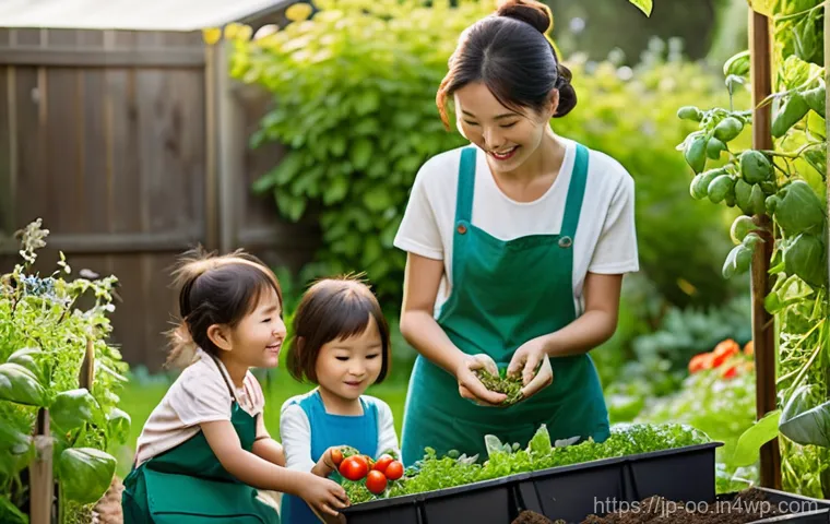 퇴비화 시스템의 글로벌 트렌드 - **Prompt:** A cheerful Japanese woman in her late 20s, with short, stylish hair, stands on a modern,...