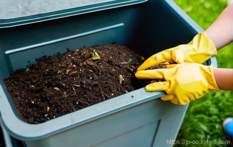퇴비화 시스템과 도시 농업의 관계 - A serene and inviting urban balcony garden bathed in soft morning light. A woman, in her early 30s a...