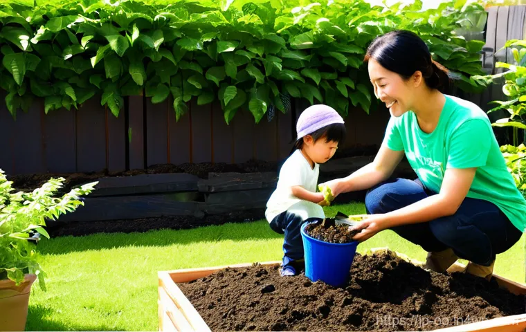 퇴비화 시스템의 확산을 위한 캠페인 전략 - **Prompt 1: Accessible and Stylish Home Composting**
    A bright, inviting image of a smiling Japan...